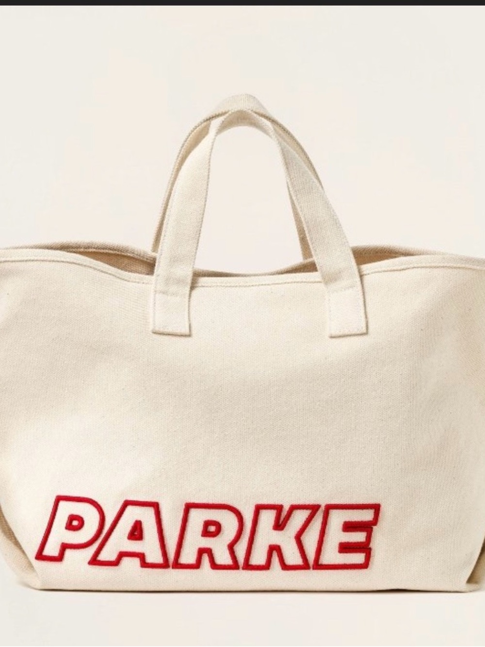 PARKE x Target Natural Canvas Tote Bag in Cream with Red Logo
SOLD OUT!!